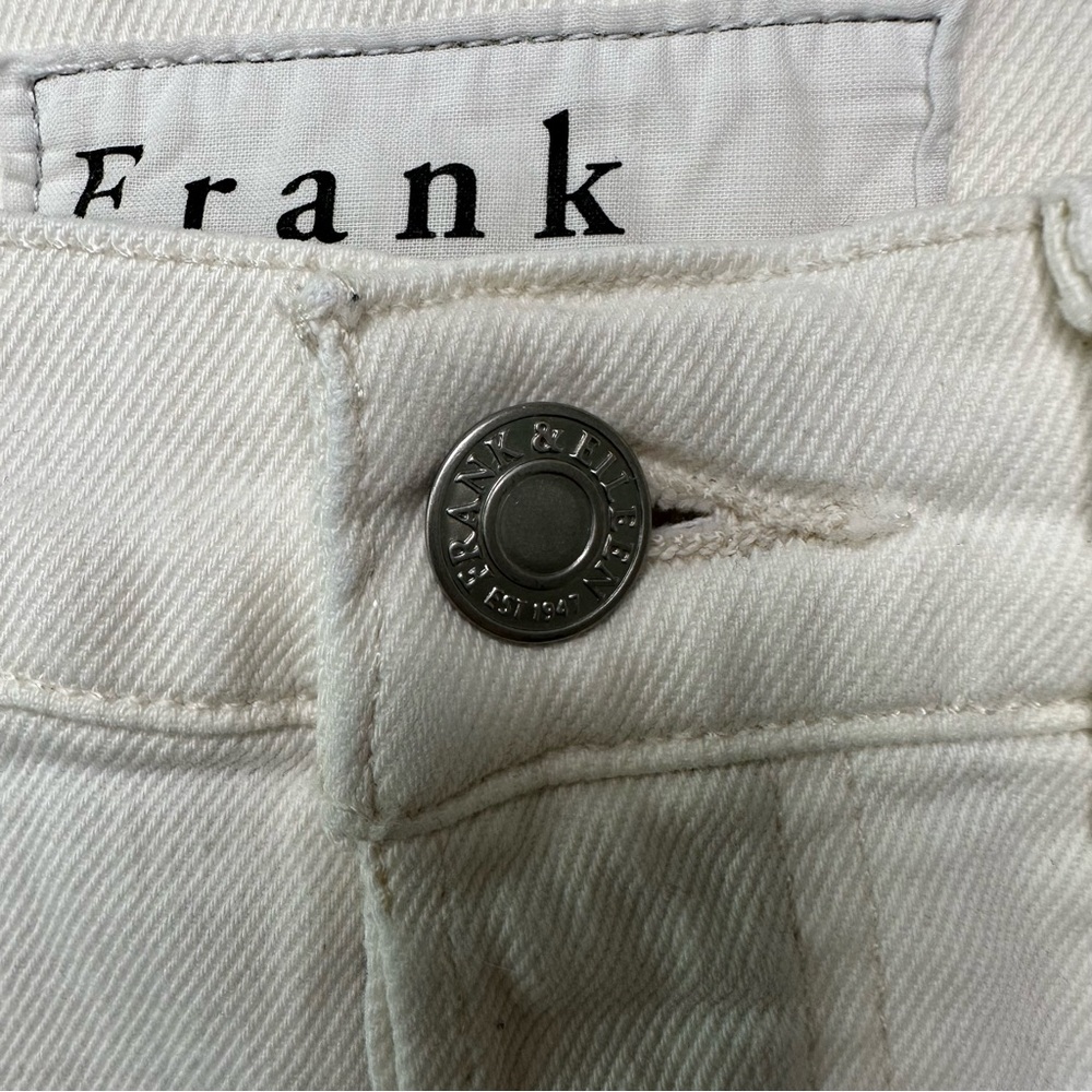 FRANK & EILEEN Cork Distressed Hem White Denim Slim Jeans SZ 26 - Picture 4 of 12